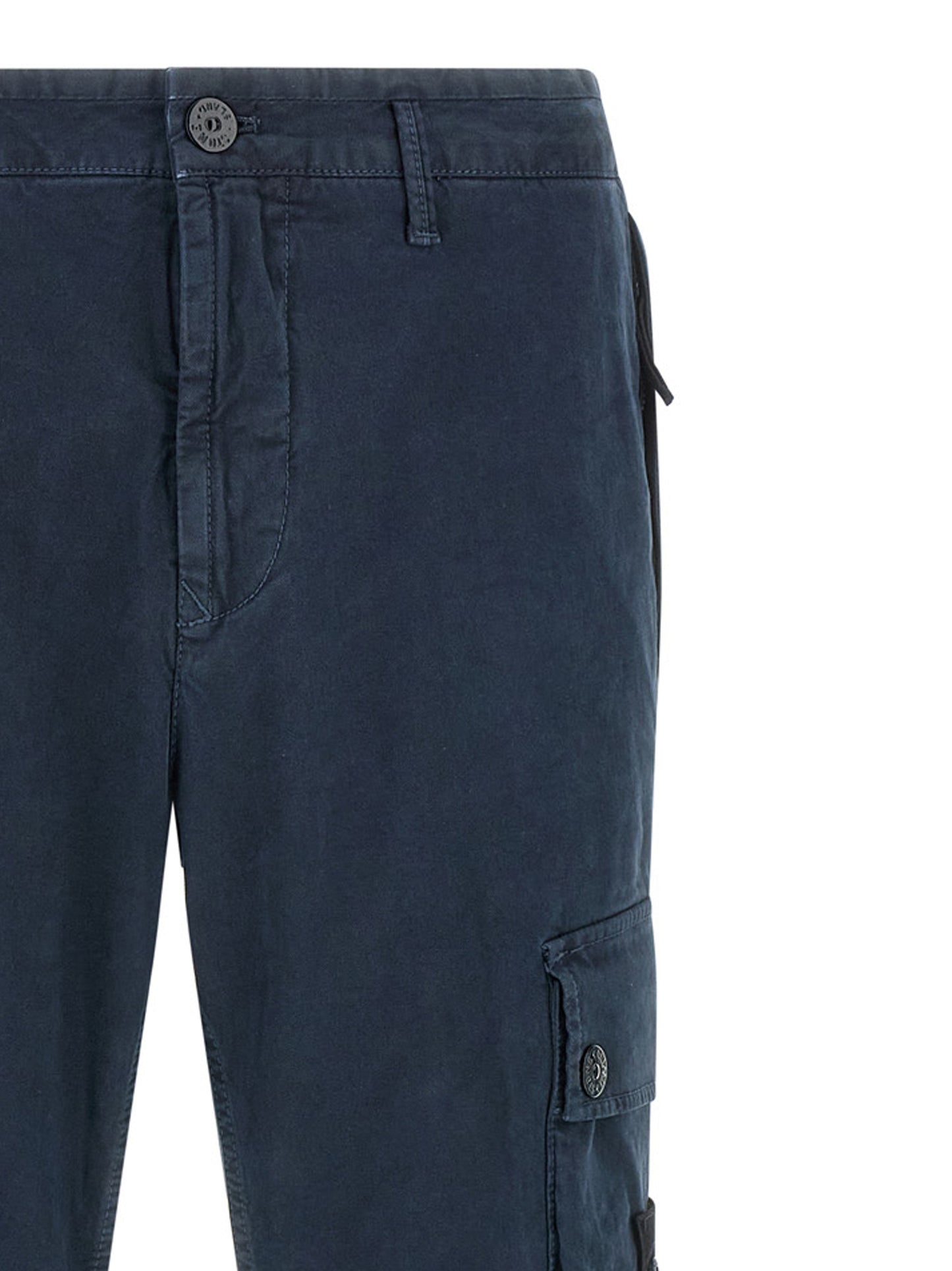 Pantalones Cargo Stone Island De Algodón Elástico Azul