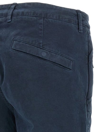 Pantalones Cargo Stone Island De Algodón Elástico Azul
