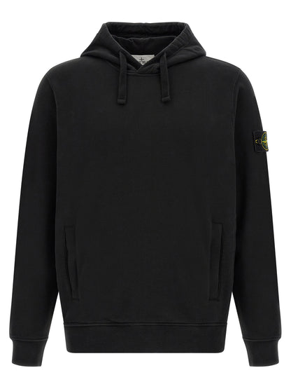 Stone Island Sweat-shirt Noir Coton Style Urbain