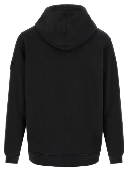 Stone Island Sweat-shirt Noir Coton Style Urbain