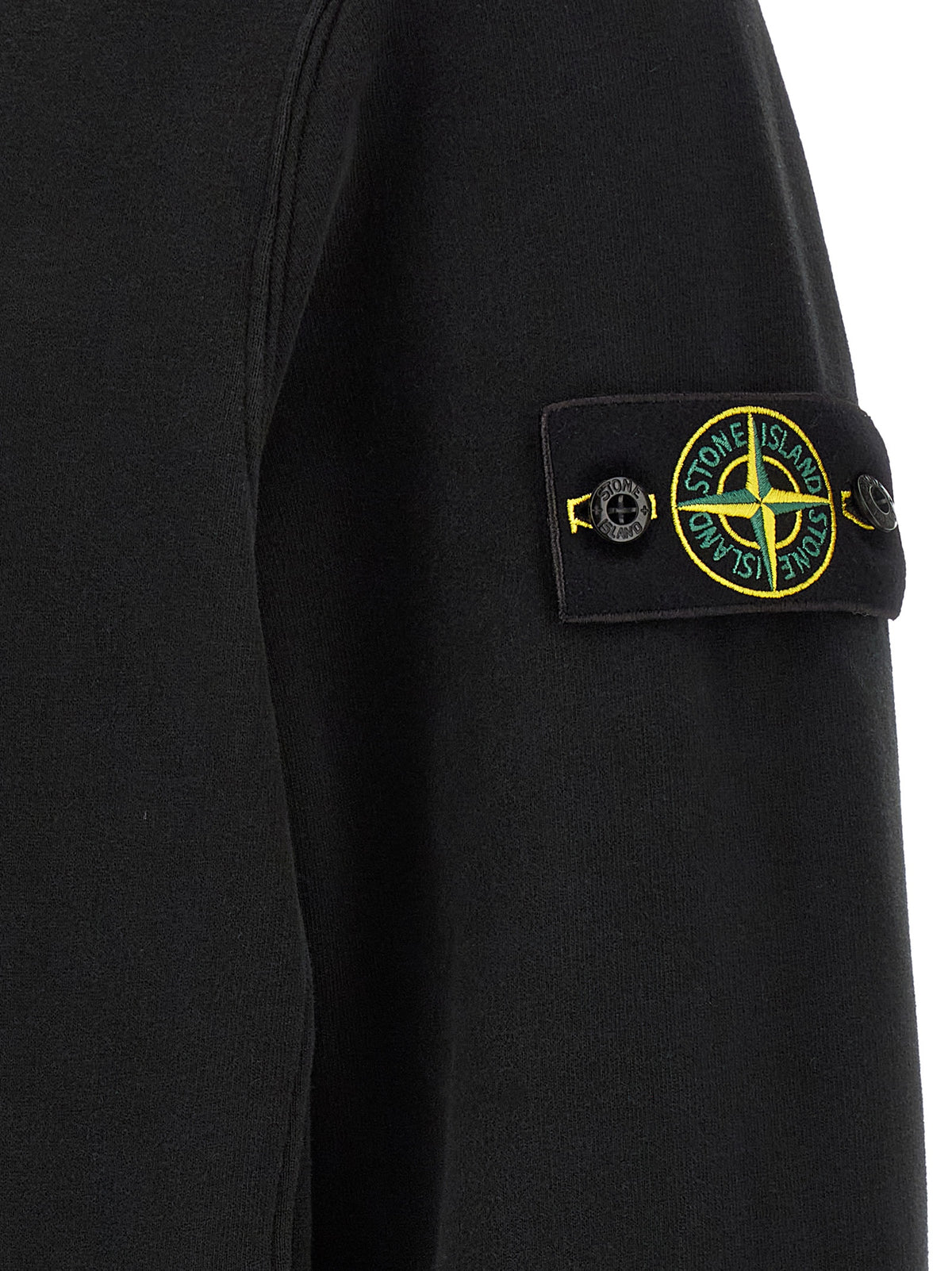 Stone Island Sweat-shirt Noir Coton Style Urbain