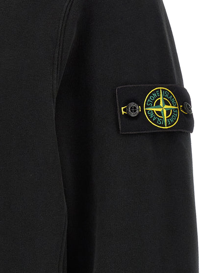 Stone Island Sweat-shirt Noir Coton Style Urbain
