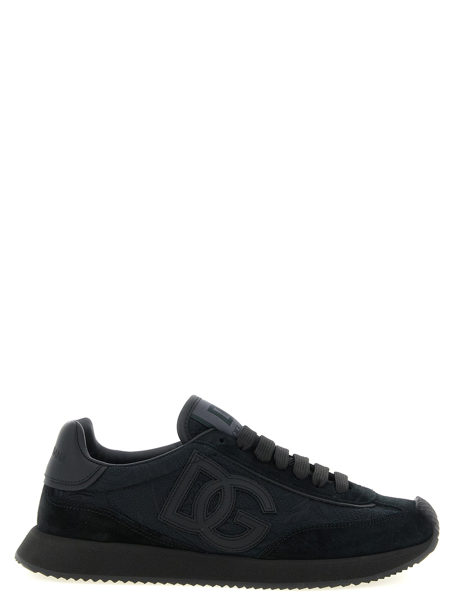 Zapatillas Deportivas De Piel Negra Modelo Dg Dolce & Gabbana