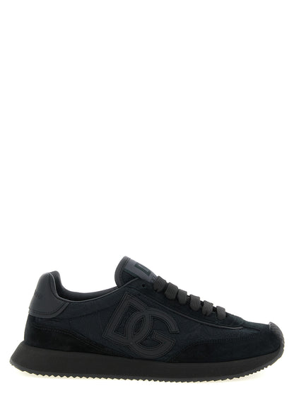 Zapatillas Deportivas De Piel Negra Modelo Dg Dolce & Gabbana