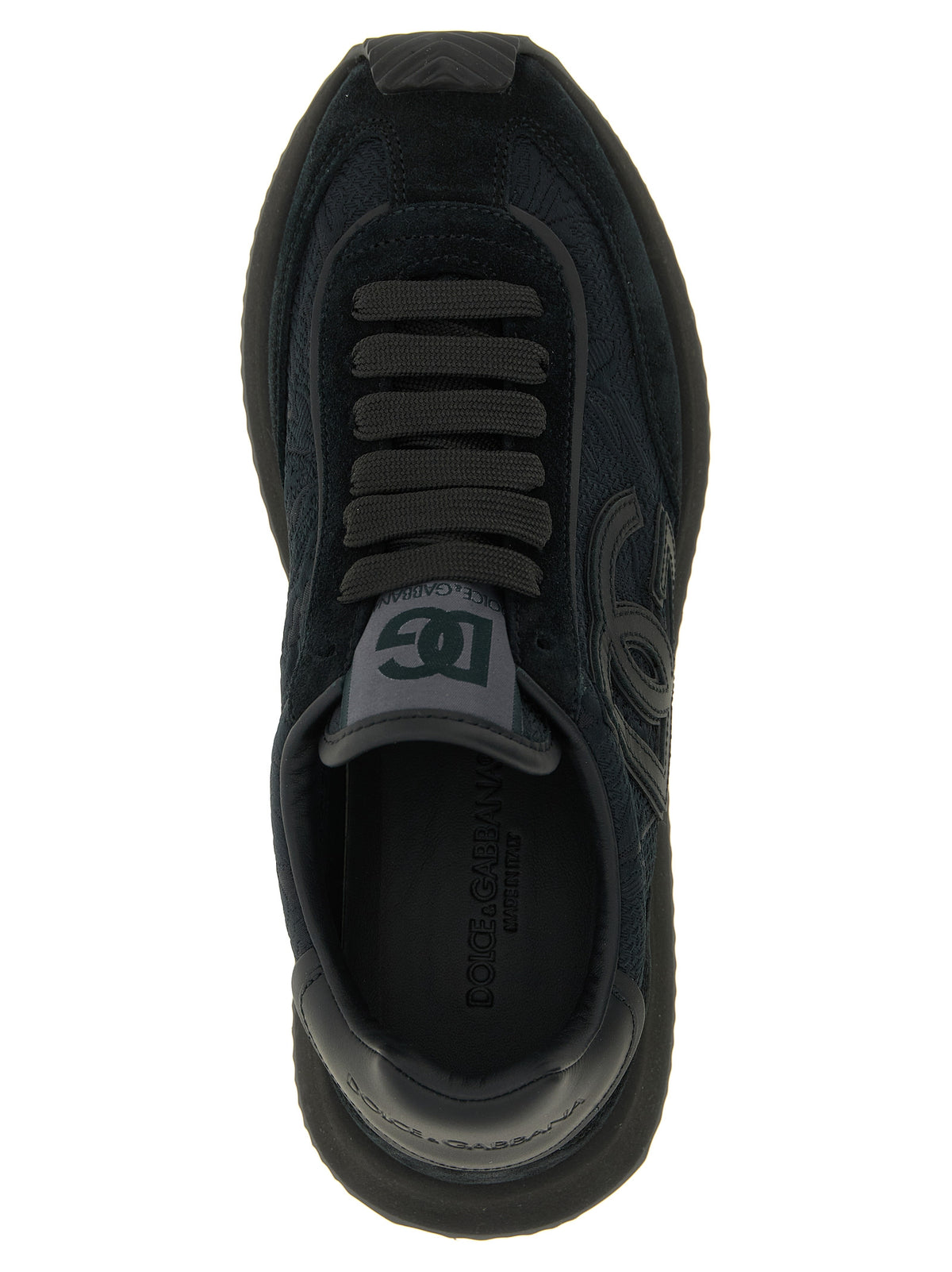 Zapatillas Deportivas De Piel Negra Modelo Dg Dolce & Gabbana