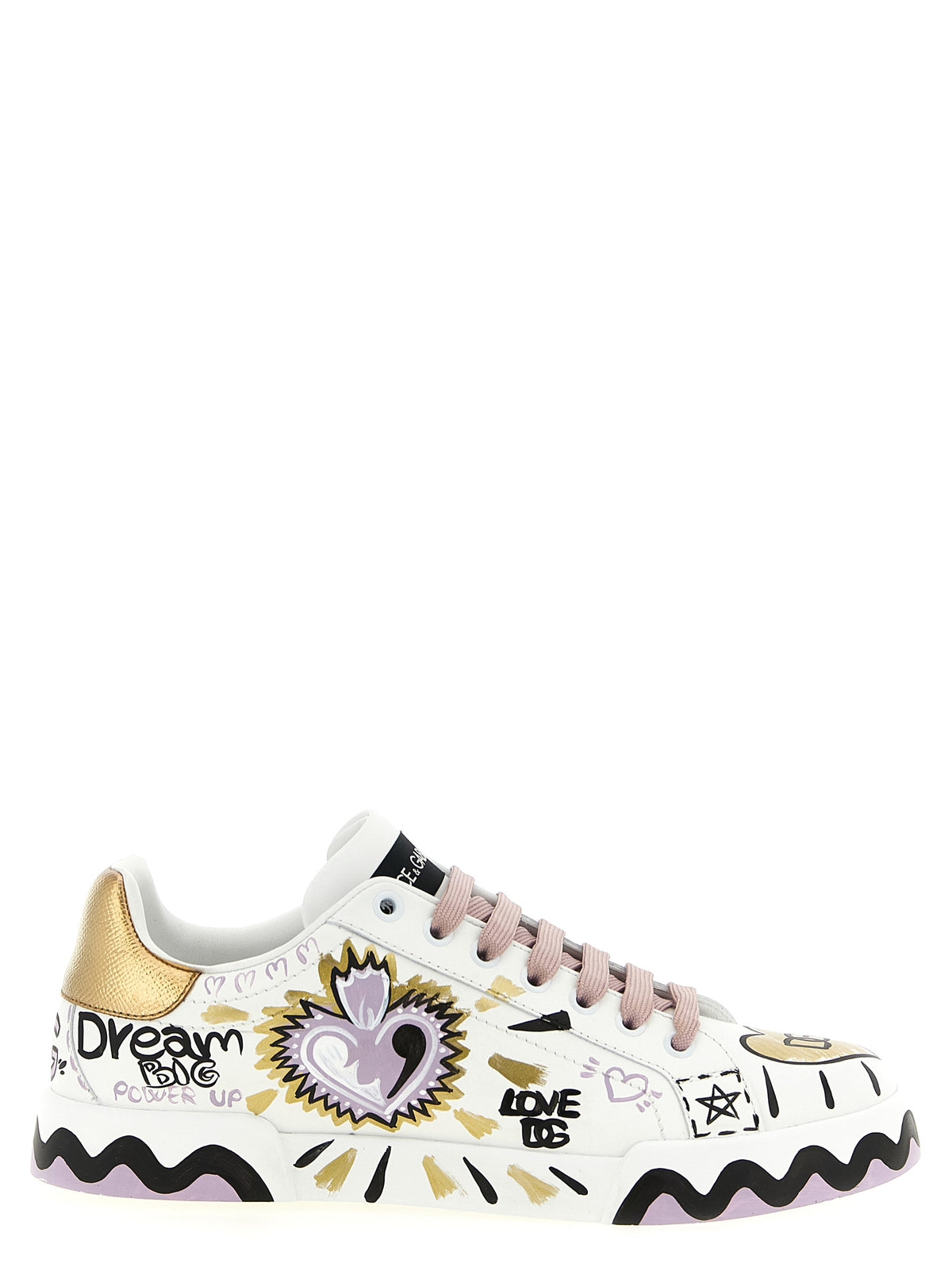 Baskets basses multicolores en cuir de veau Dolce & Gabbana