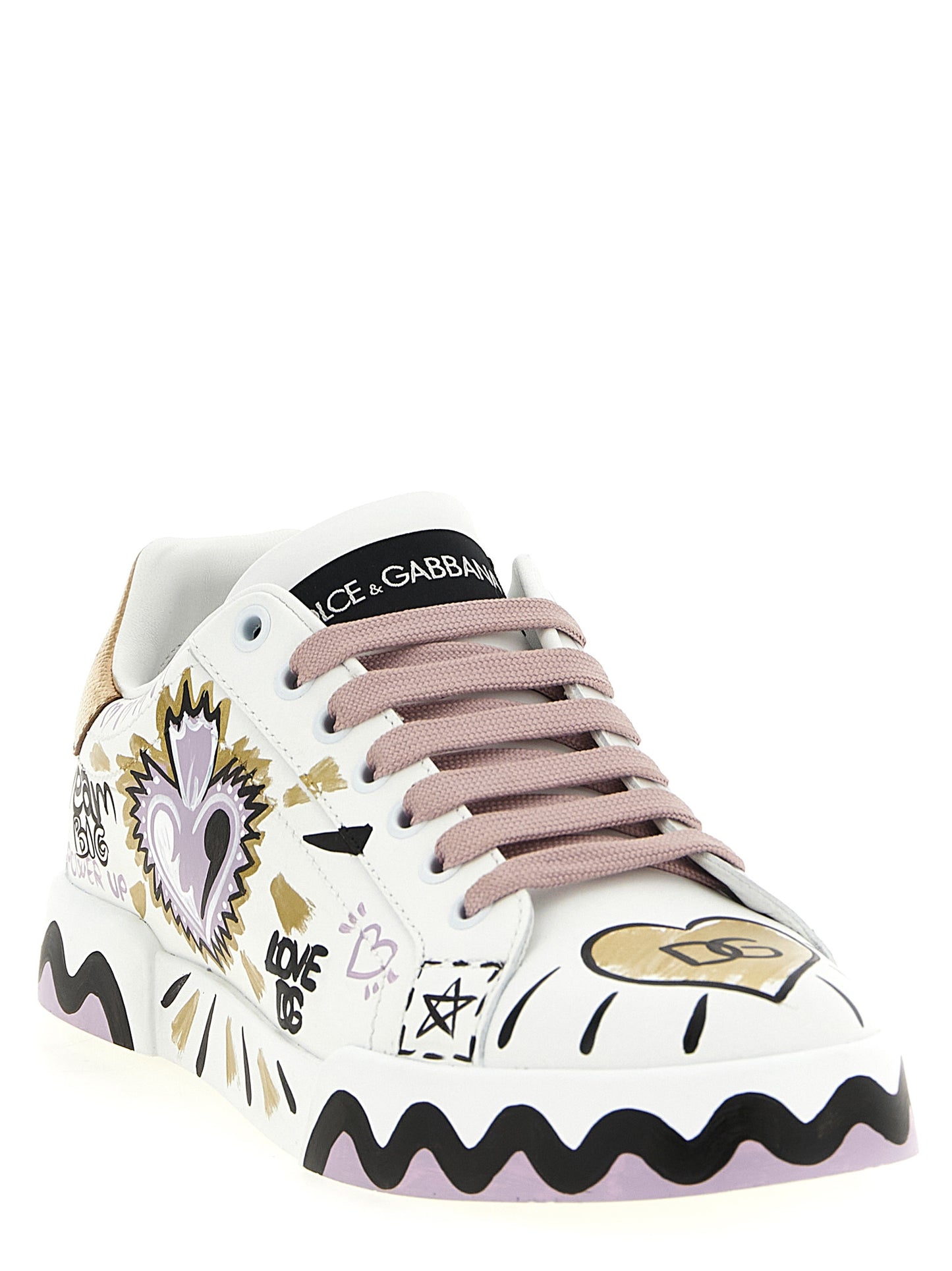 Baskets basses multicolores en cuir de veau Dolce & Gabbana