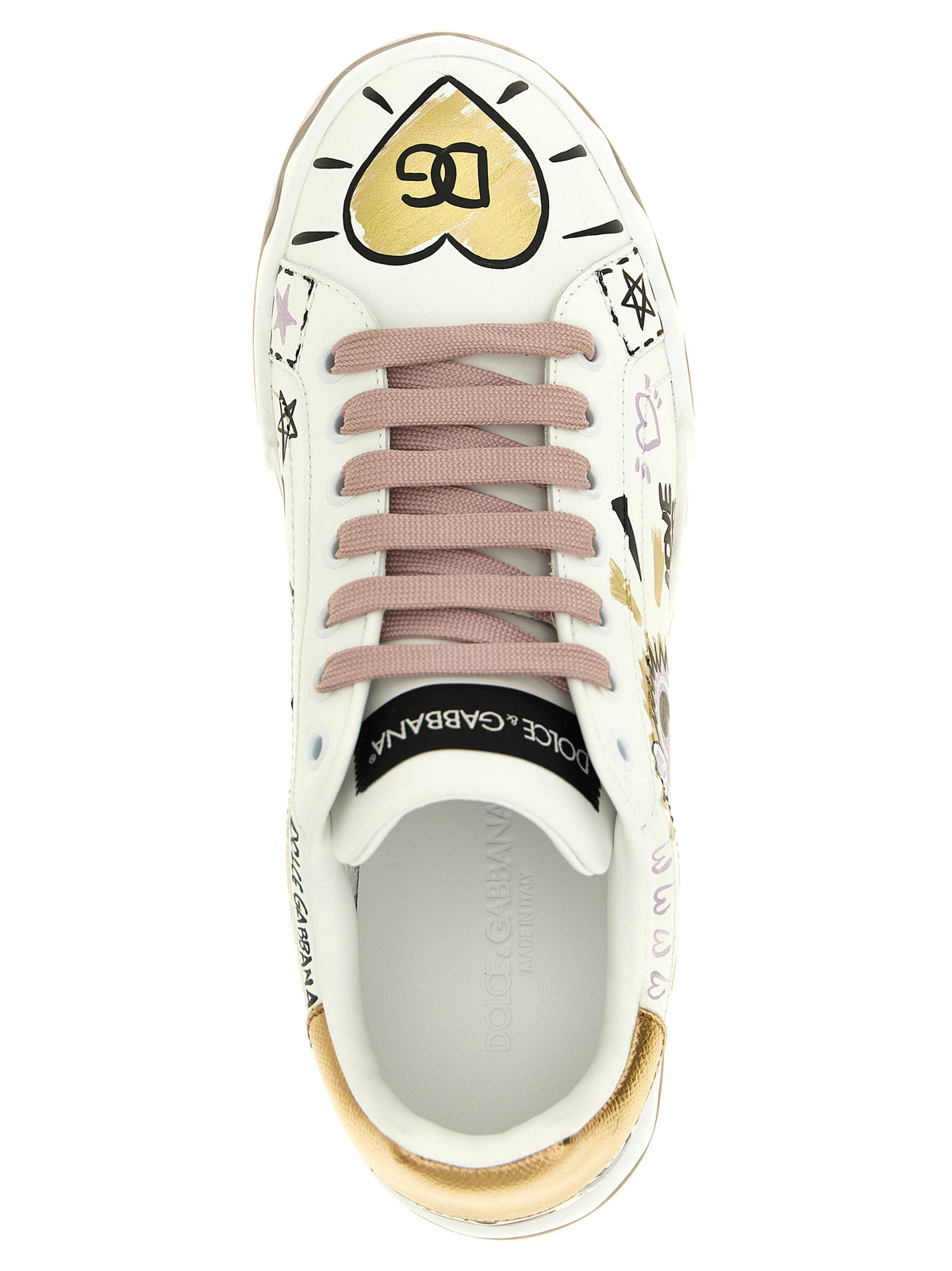 Baskets basses multicolores en cuir de veau Dolce & Gabbana