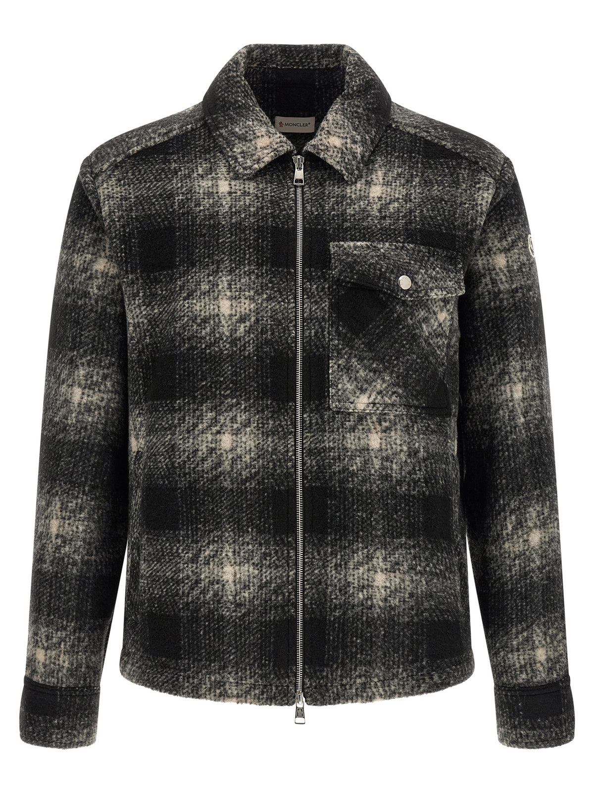 Blouse Moncler en polyester gris, style urbain avec design fonctionnel