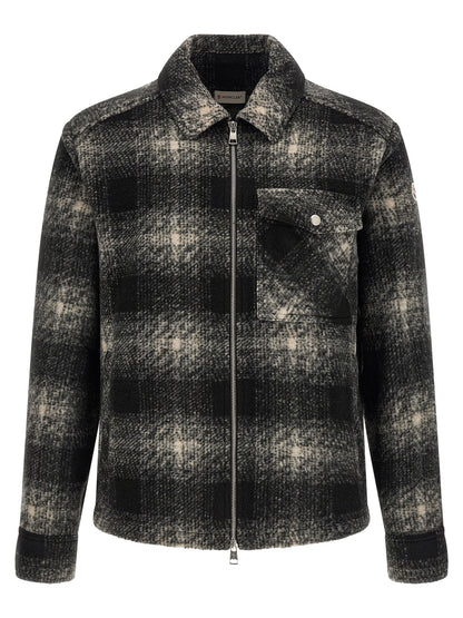 Blouse Moncler en polyester gris, style urbain avec design fonctionnel