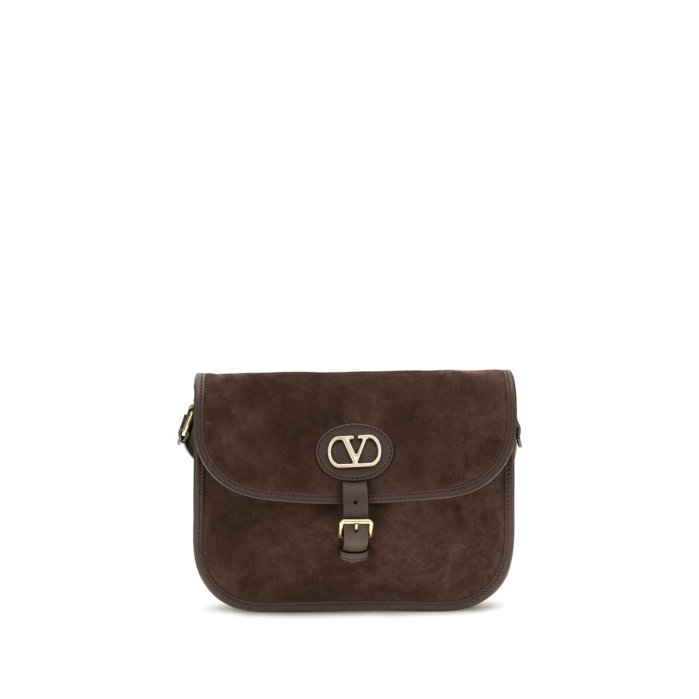 Valentino Garavani Brown Calfskin Shoulder Bag Bos Taurus Model