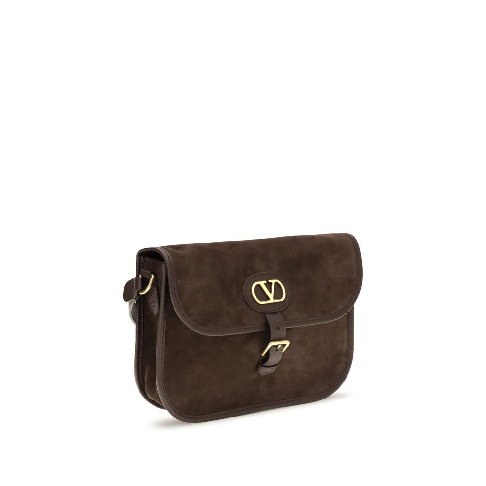 Valentino Garavani Brown Calfskin Shoulder Bag Bos Taurus Model