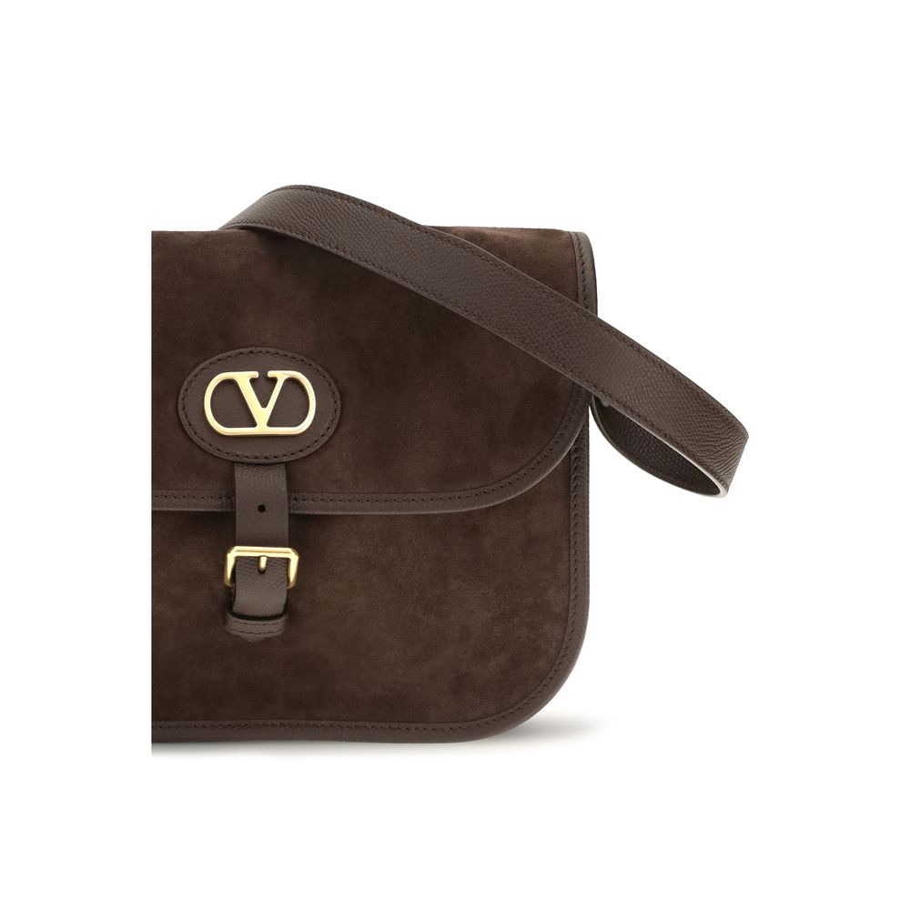 Valentino Garavani Brown Calfskin Shoulder Bag Bos Taurus Model