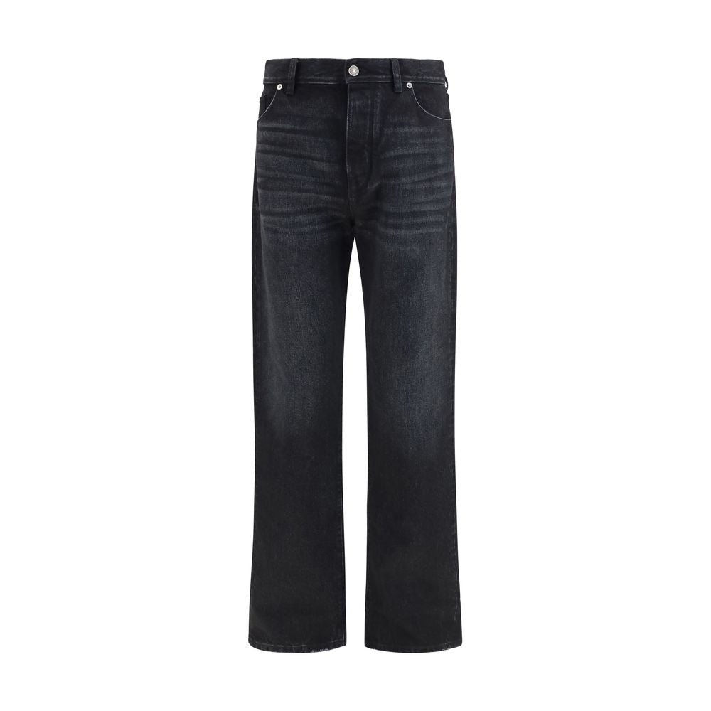 Jean Fendi en coton à coupe droite teinte noire