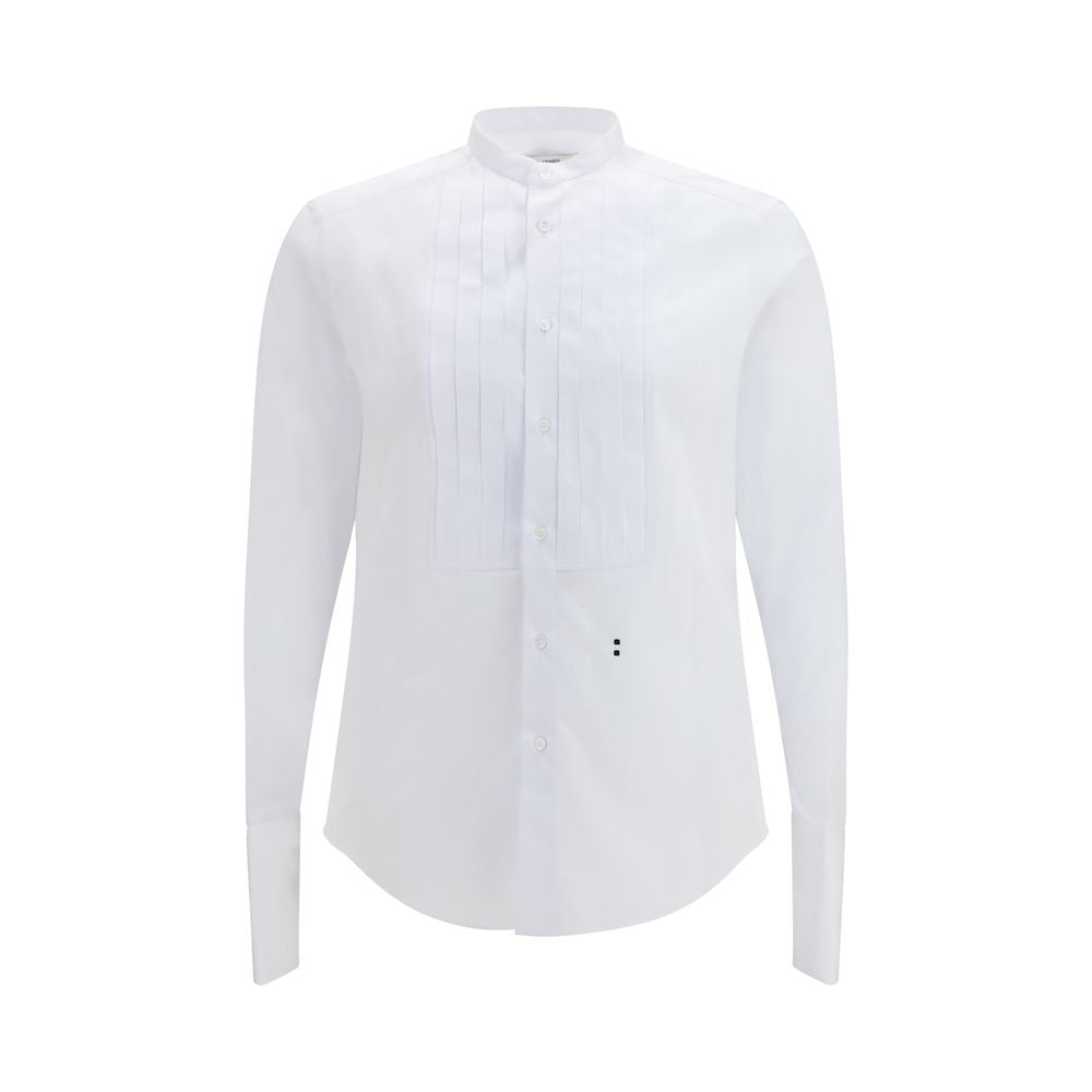 Chemise Habillée Fendi En Coton Blanc Coupe Droite