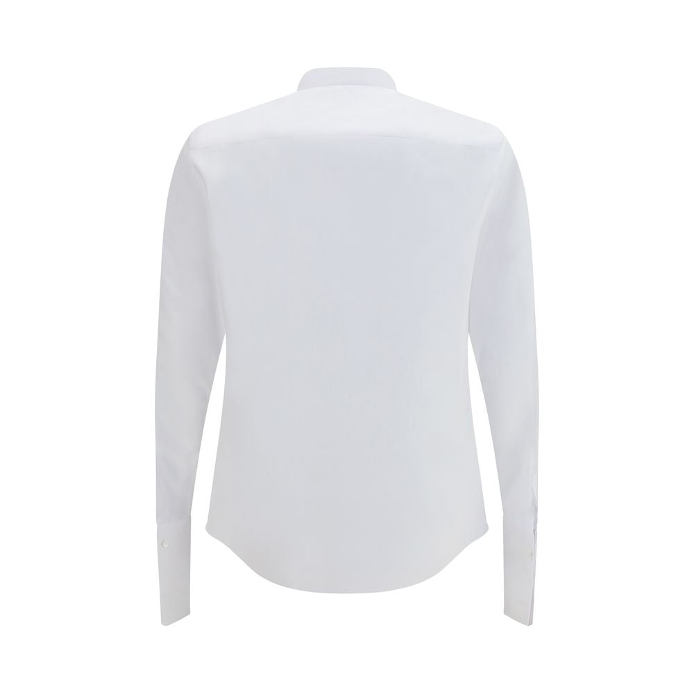 Chemise Habillée Fendi En Coton Blanc Coupe Droite