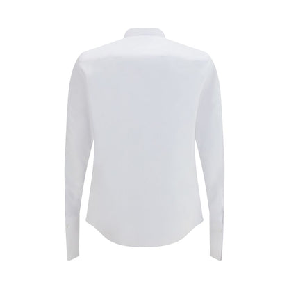 Chemise Habillée Fendi En Coton Blanc Coupe Droite