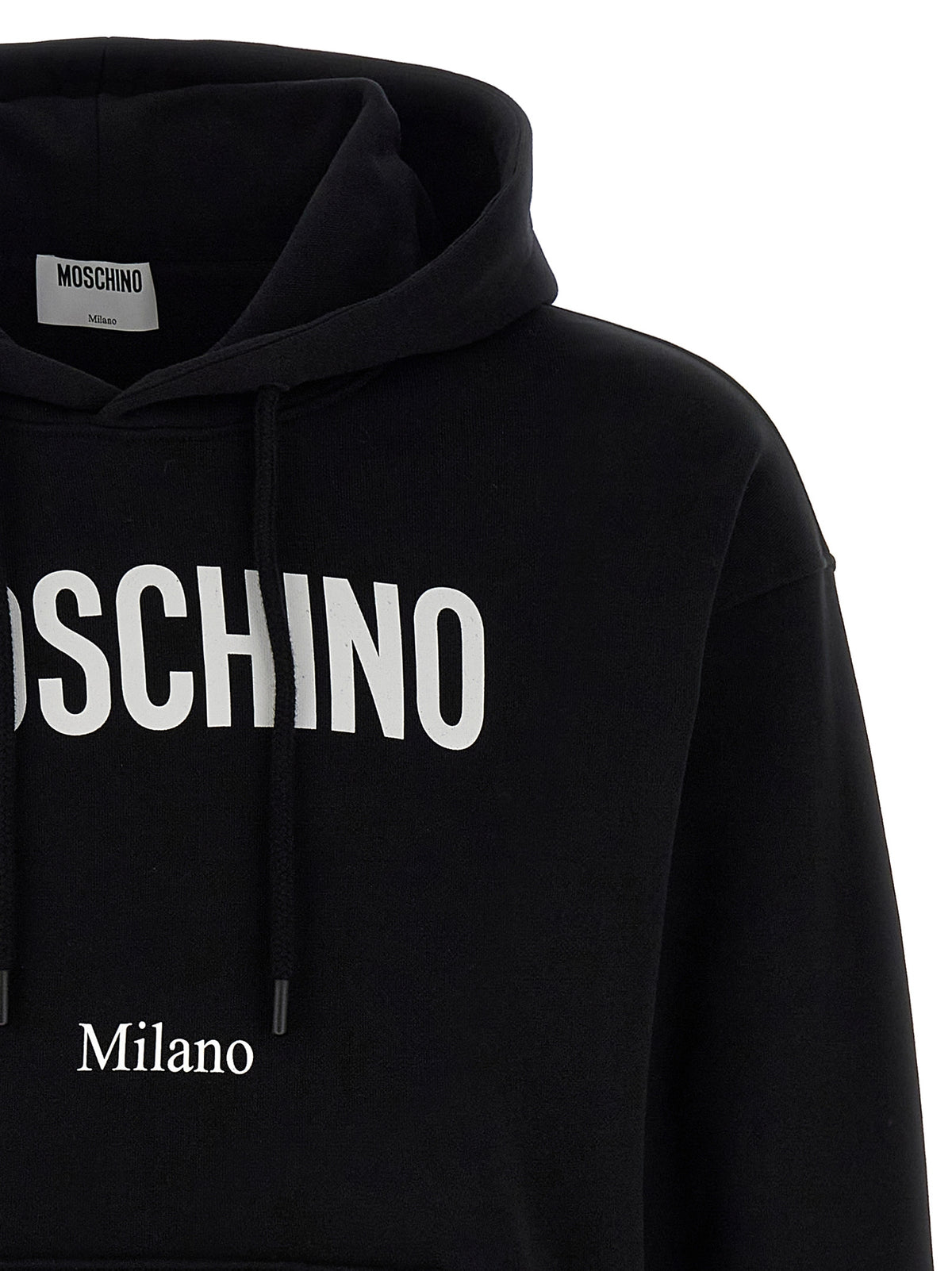 Moschino Sudadera Negra - Algodón Puro Y Línea Depurada