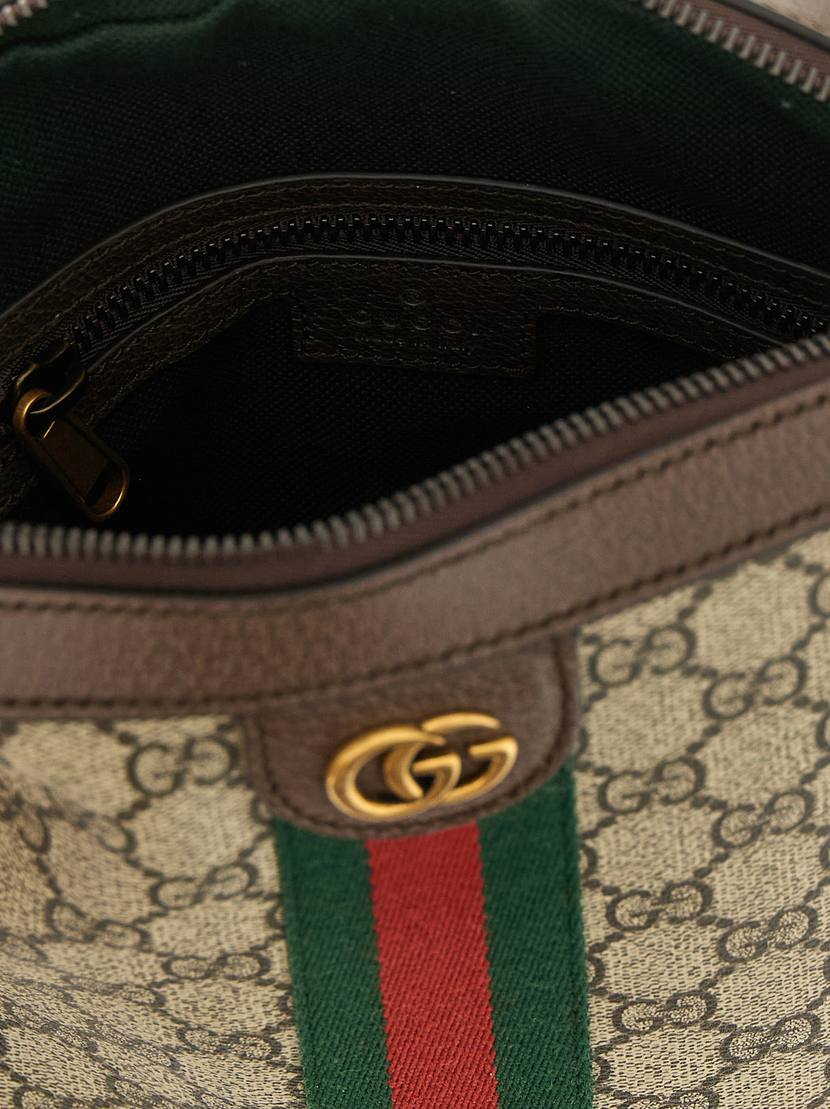 Gucci Ophidia GG Monogram Beige Polyethylene Shoulder Bag