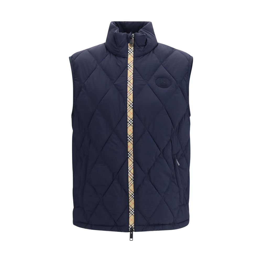 Burberry Light Blue Polyamide Sleeveless Jacket