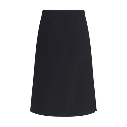 Jupe Midi Fendi En Laine Ovis Aries Noire