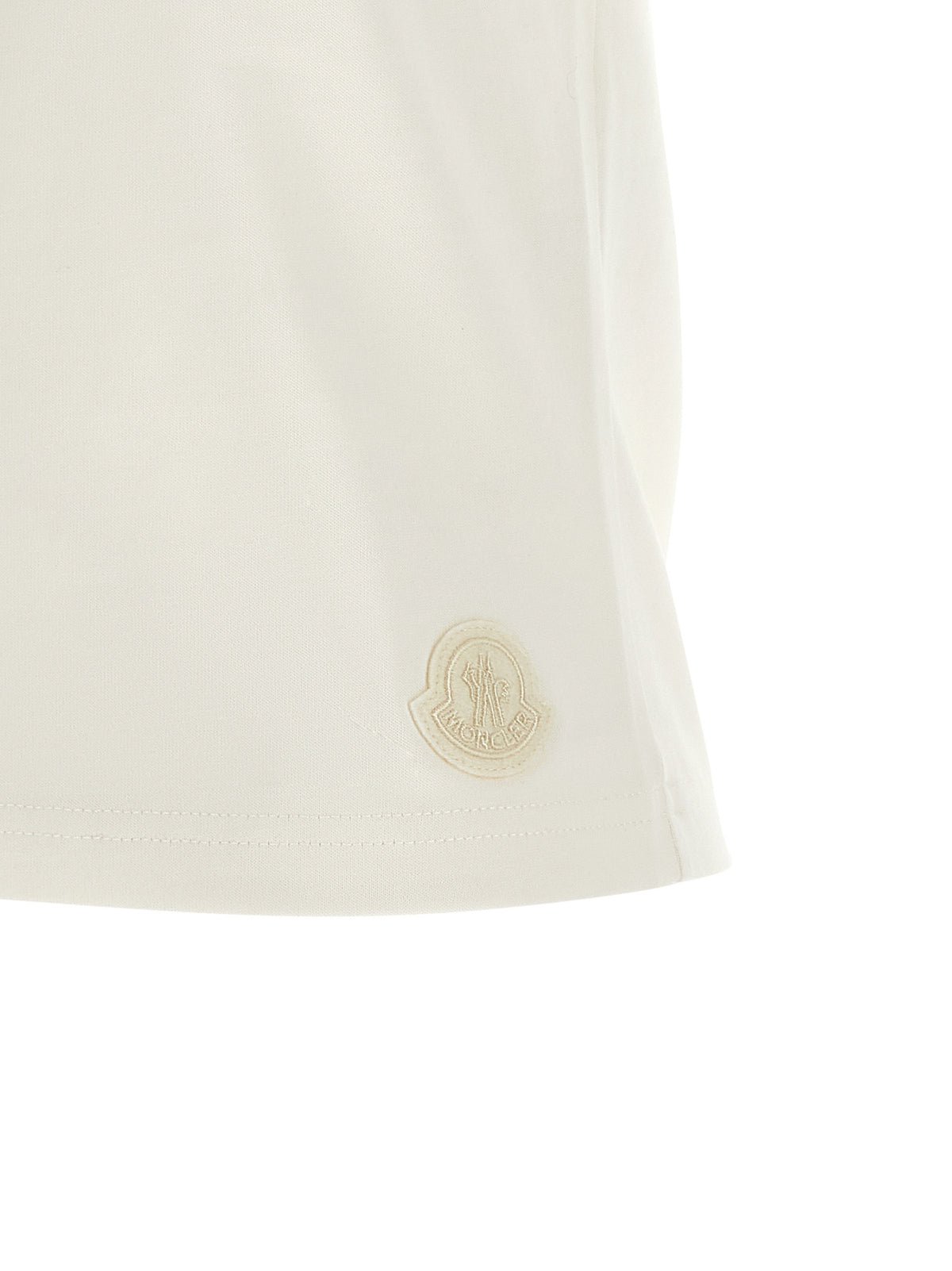 T-shirt Moncler en coton blanc avec imprimé graffiti
