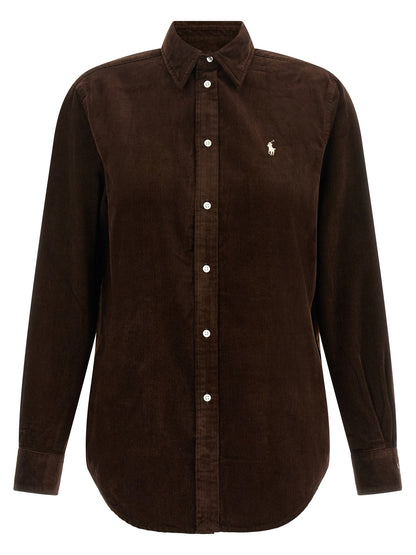 Polo Ralph Lauren Brown Cotton Blouse