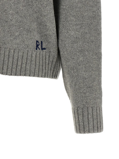 Gilet ouvert Polo Ralph Lauren en laine gris, unisexe