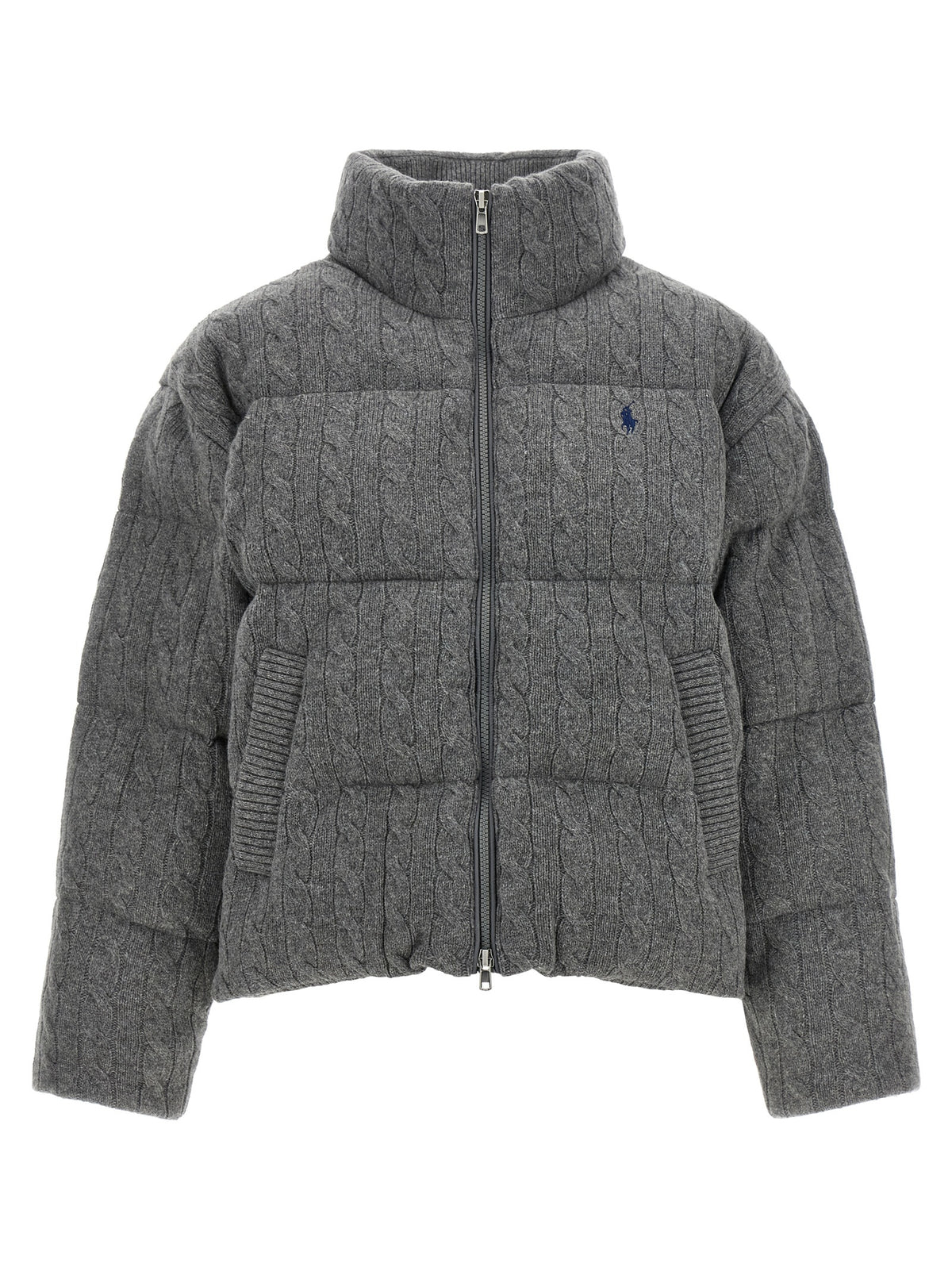 Abrigo de Lana Gris Largo Completo Polo Ralph Lauren