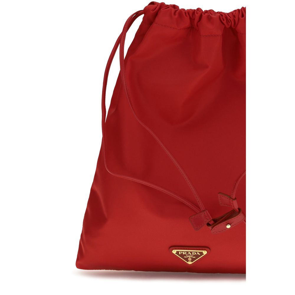 Bolso Clut Prada En Poliamida Roja Con Tecnología Re Nylon