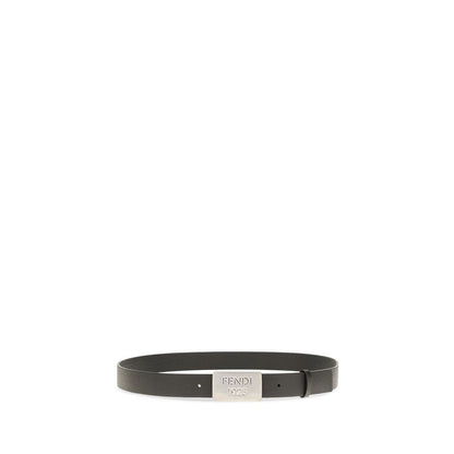 Cinturón Fendi Negro De Piel De Becerro Modelo Bos Taurus Regular