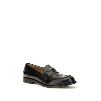 Fendi Mocasines Slip-On De Cuero De Ternera Negro Modelo Bos Taurus