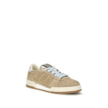 Zapatillas Fendi De Ante Beige Con Silueta Refinada