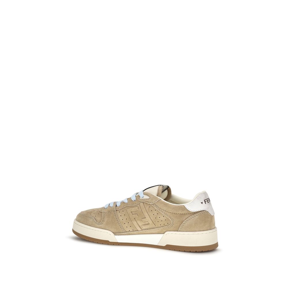 Zapatillas Fendi De Ante Beige Con Silueta Refinada