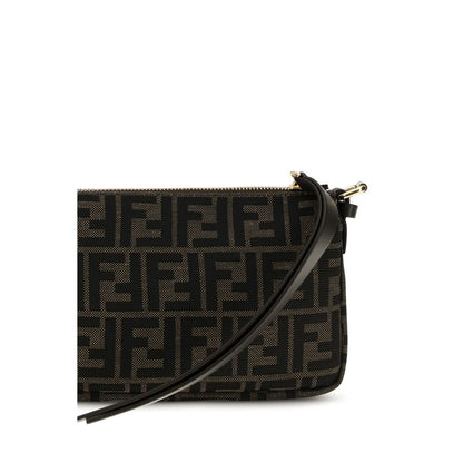 Bolso De Hombro De Poliéster Marrón Fendi Para Uso Diario
