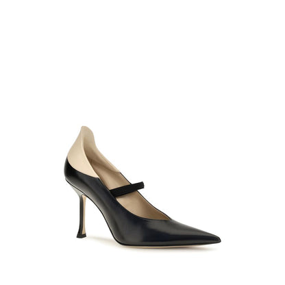 Fendi Black Bos Taurus Calf Leather High-Heel Pumps
