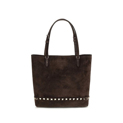 Valentino Garavani Bos Taurus Calfskin Shoulder Bag Brown