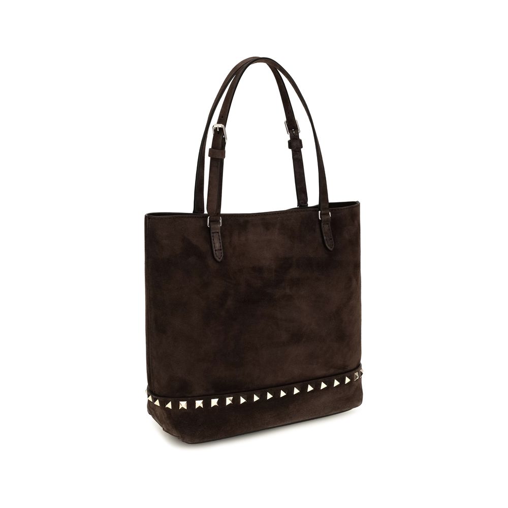 Valentino Garavani Bos Taurus Calfskin Shoulder Bag Brown