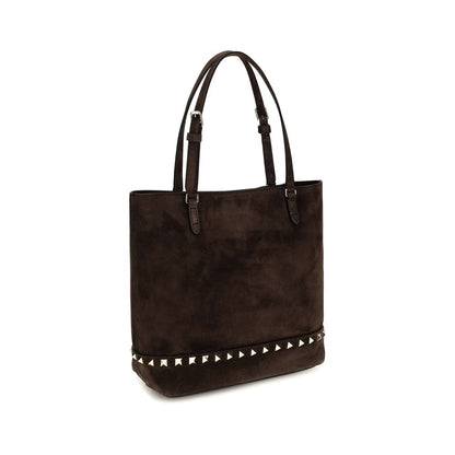 Valentino Garavani Bos Taurus Calfskin Shoulder Bag Brown