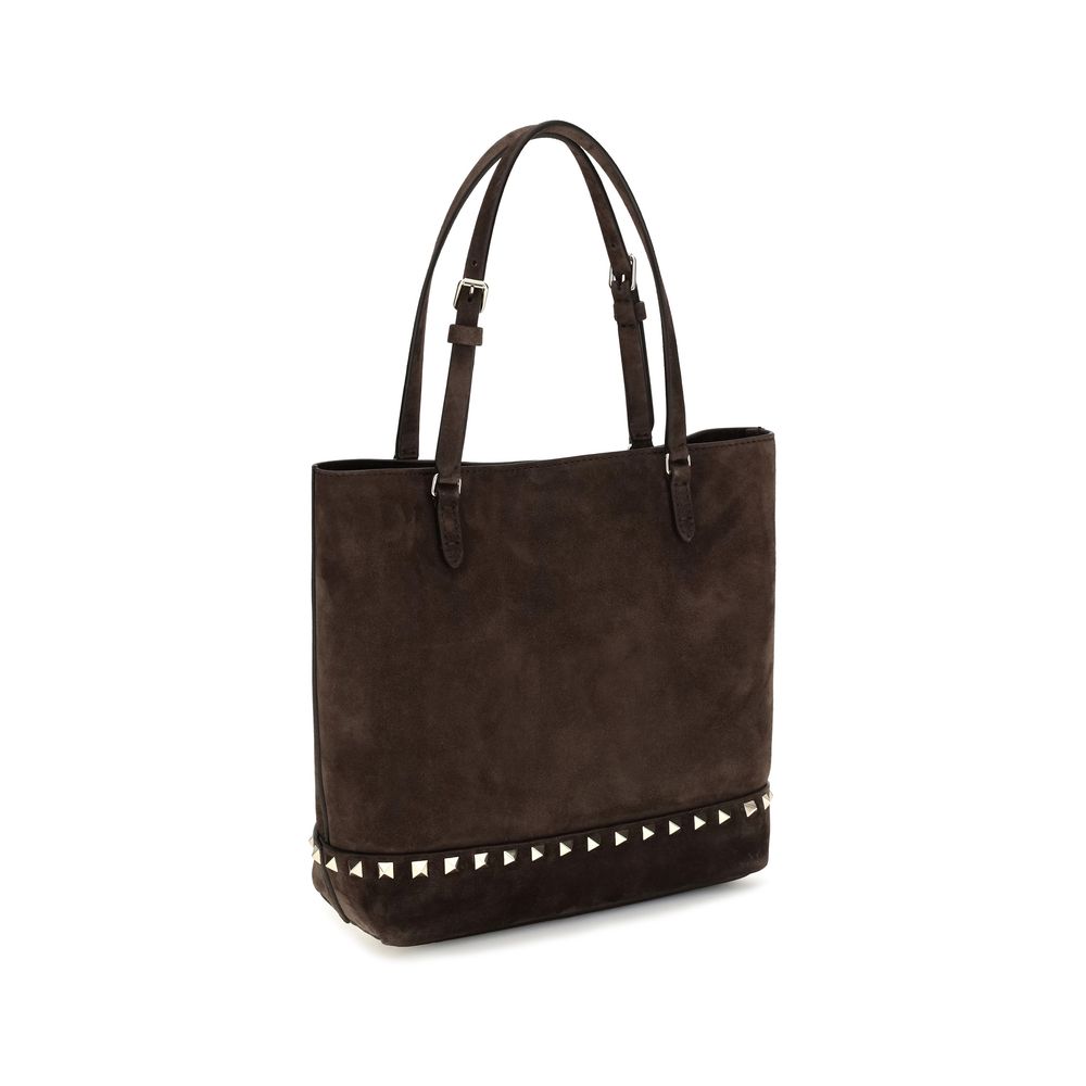 Valentino Garavani Bos Taurus Calfskin Shoulder Bag Brown