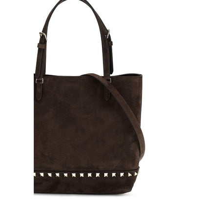 Valentino Garavani Bos Taurus Calfskin Shoulder Bag Brown
