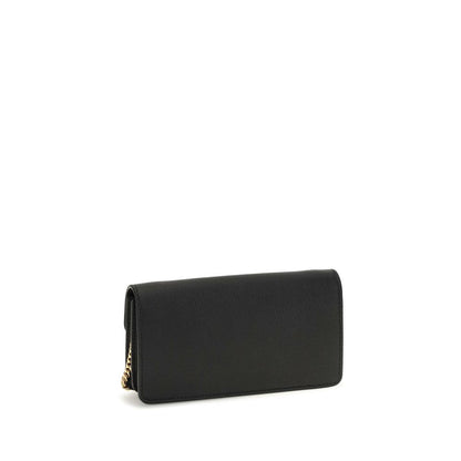 Valentino Garavani Black Calf Leather Wallet Bos Taurus