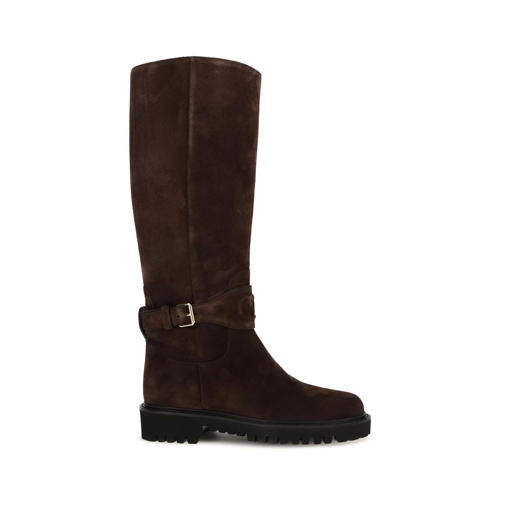 Valentino Garavani Botas Planas De Ante - Corte Alto