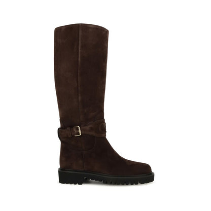 Valentino Garavani Botas Planas De Ante - Corte Alto
