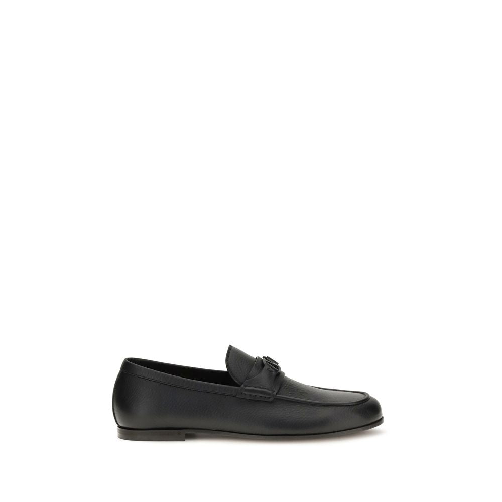 Valentino Garavani Mocassins Noir Daim de cerf - Ajustement Immédiat