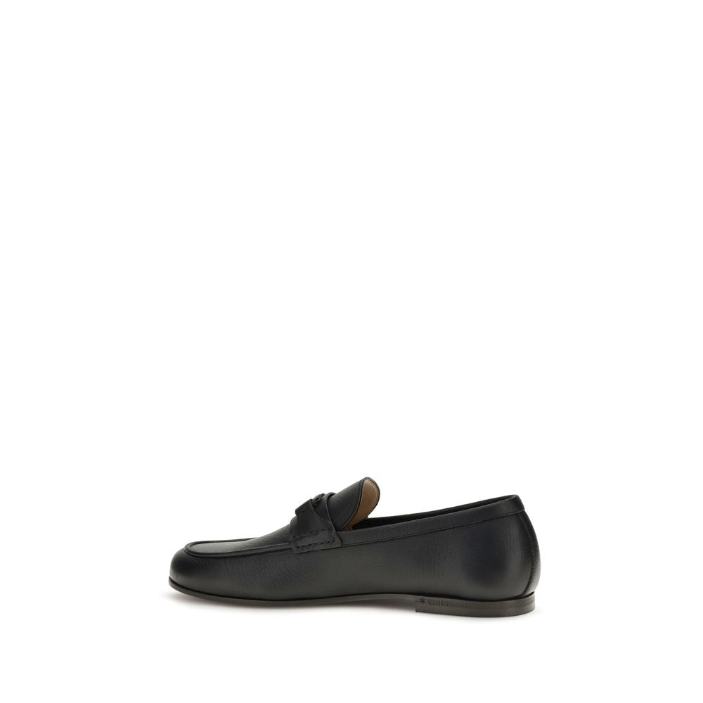 Valentino Garavani Mocassins Noir Daim de cerf - Ajustement Immédiat