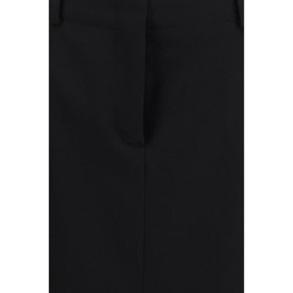 Jupe midi en laine noire Fendi modèle Oves Aries coupe définie