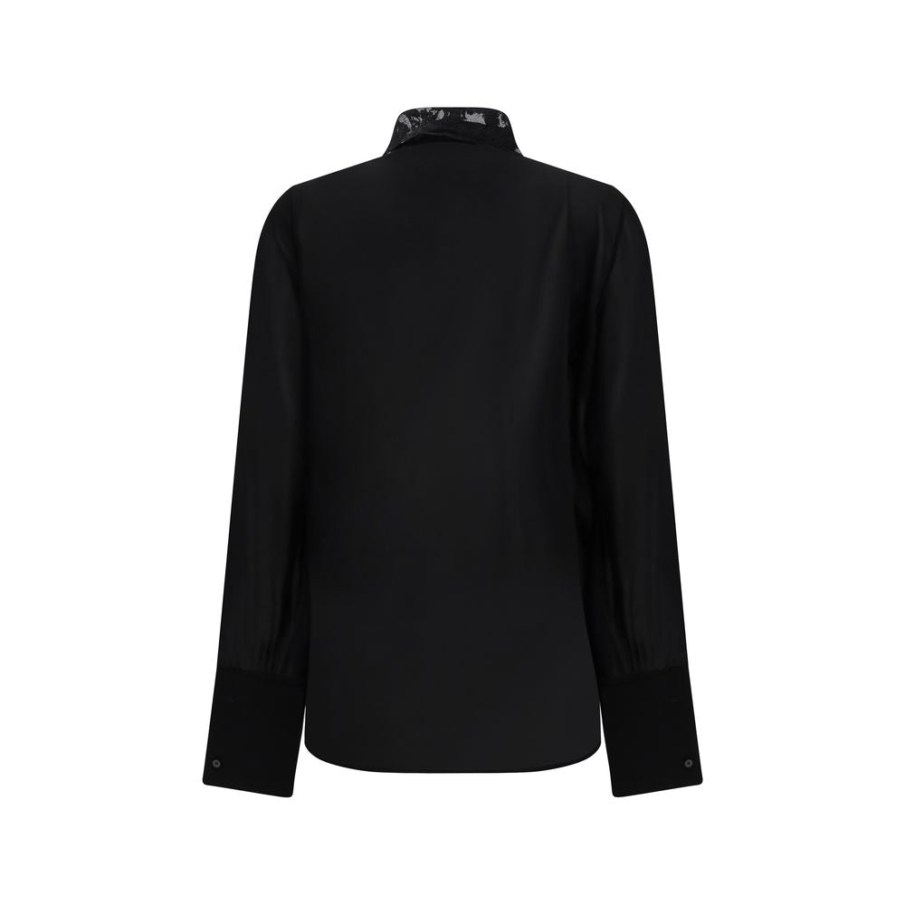 Fendi Black Silk Blouse Current Women's Garment