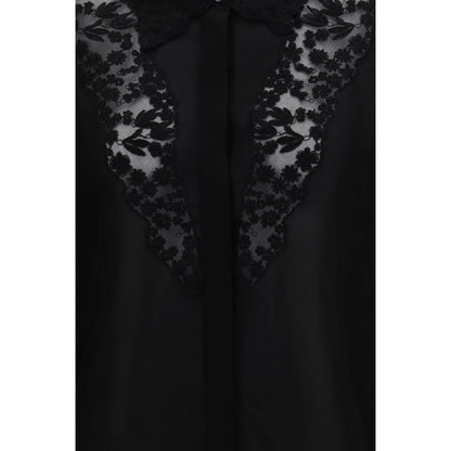 Fendi Black Silk Blouse Current Women's Garment