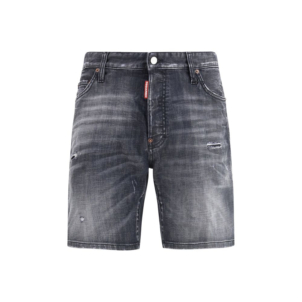 Dsquared² Shorts Bermuda De Algodón Negro - Elasticidad Práctica